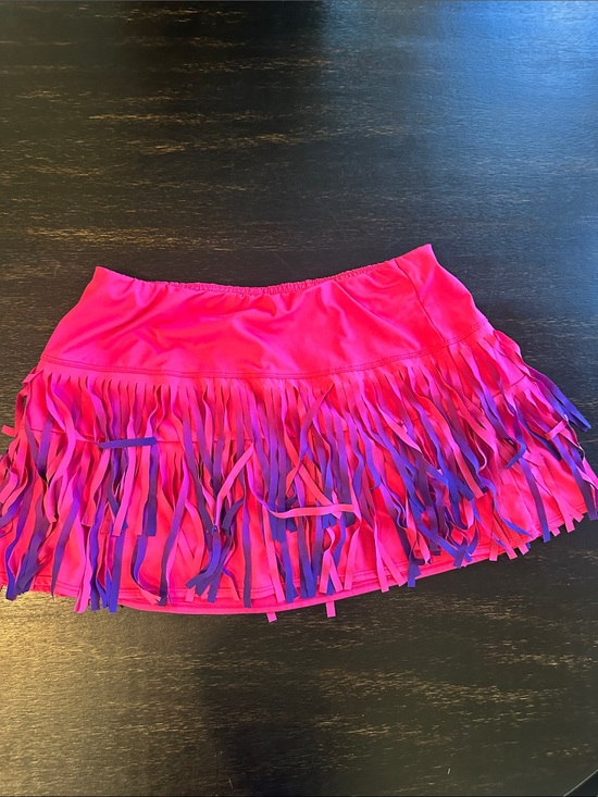 Lucky in Love Dresses & Skirts - Lucky in Love Hot Pink Fringe Mini Skirt with Purple Accents